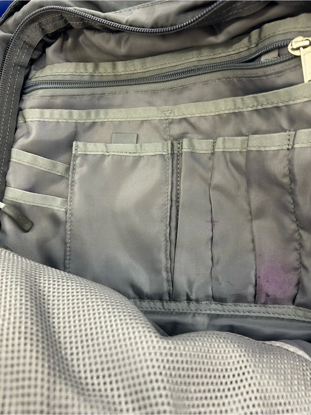The North Face Black Backpack with Mint Accents surge 2 transit